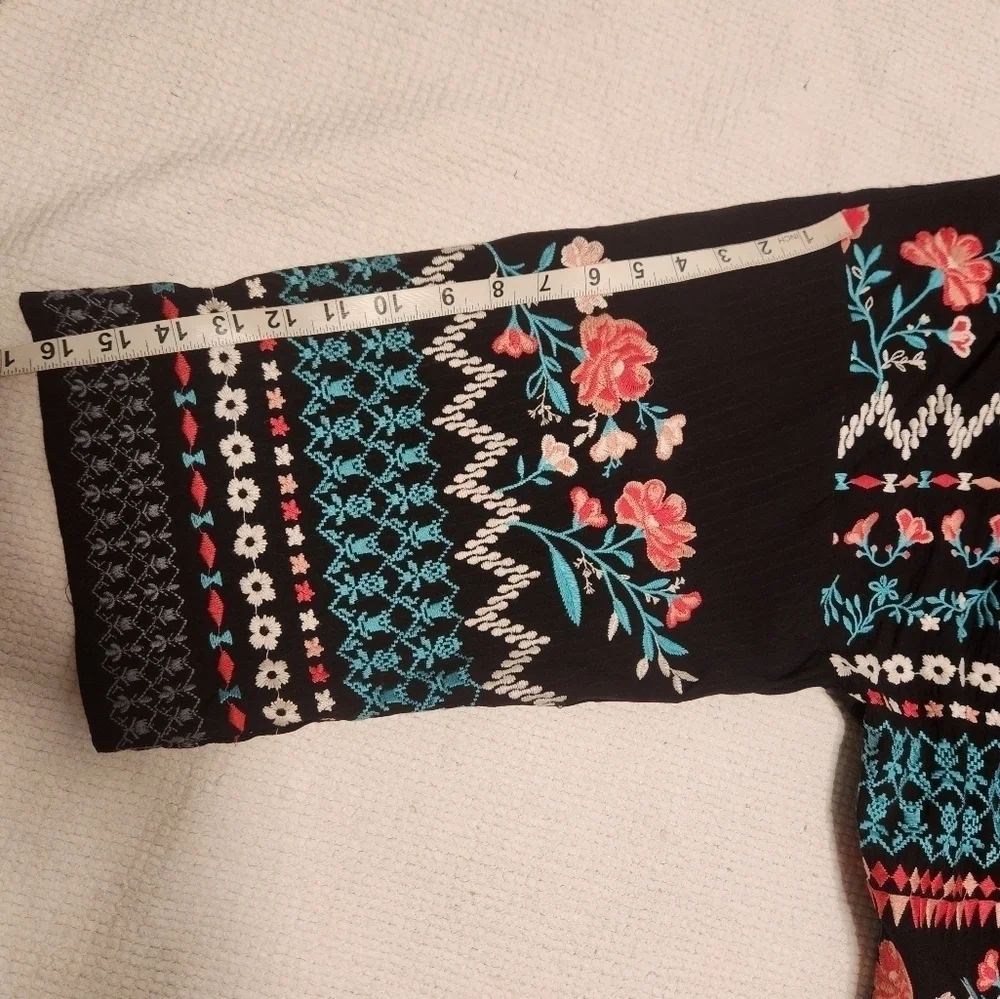 NWOT Savanna Jane Adra embroidered open front cardigan sz 1X